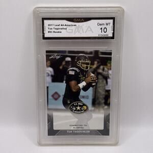 Tua Tagovailoa 2017 LEAF U.S. ARMY ALL-AMERICAN GRADED 10 GEM MINT CARD